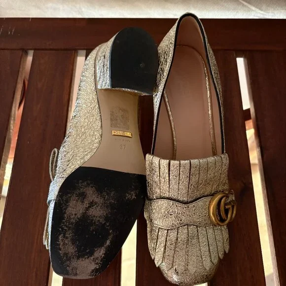 Gucci Galassia Marmont GG Pumps Size EU 37 US 7 - Picture 3 of 4